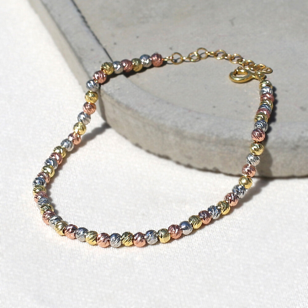 Clotho 925 Ayar Gümüş, Dorika 3 Renk Mix Bileklik